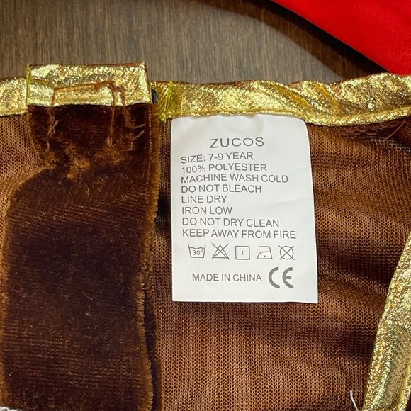 Zucos Pirate Halloween Costume Girls Size 7-9 Dress Up Cosplay Dagger, Hat NEW - Picture 4 of 11